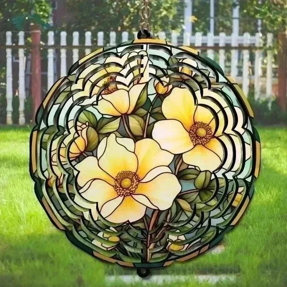 natalythyme Other - 8 inch floral  indoor /outside wind spinner 3